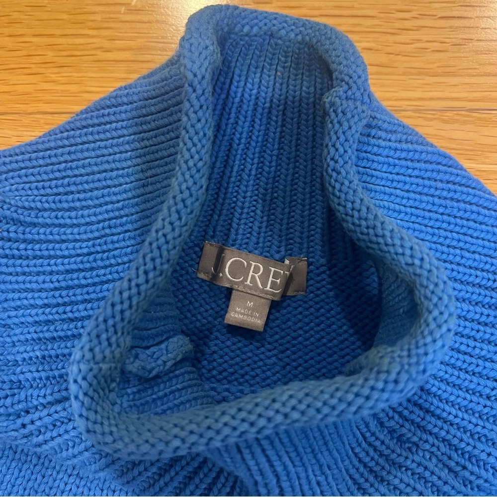 J. Crew 1988 Rollneck Sweater Bright Blue medium - Picture 4 of 5